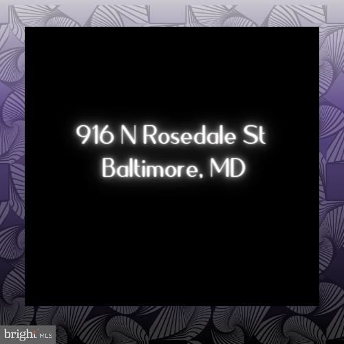 916 N Rosedale St Baltimore MD 21216 MLS MDBA2092938