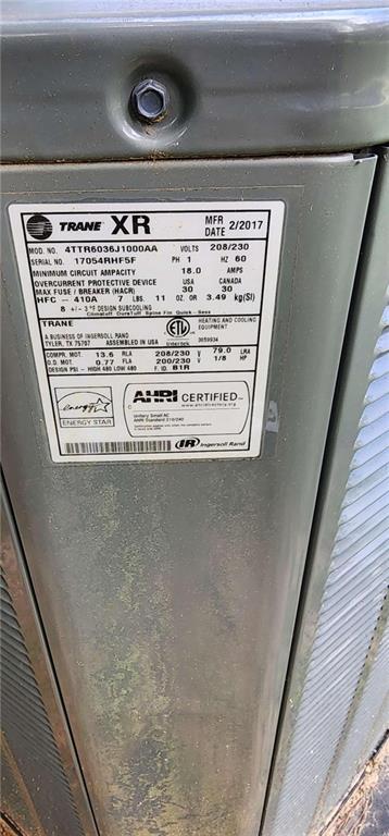 trane xr 4ttr6036j1000aa