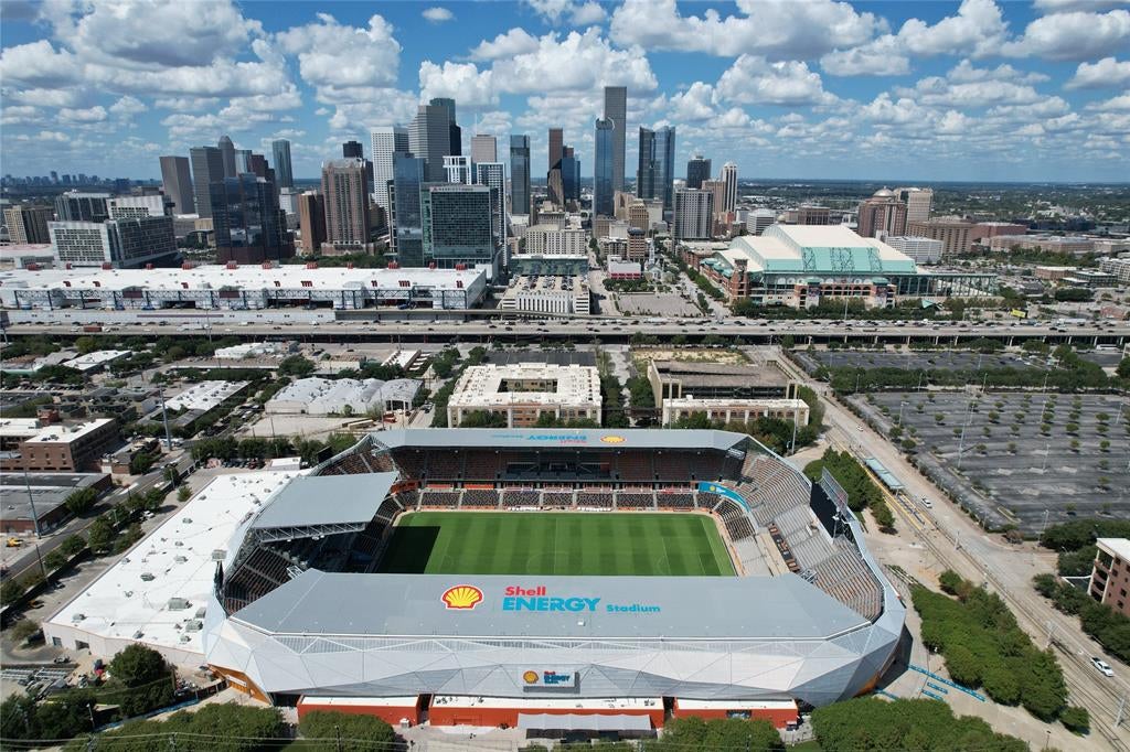 Aerial Of BBVA Compass Stadium in Houston