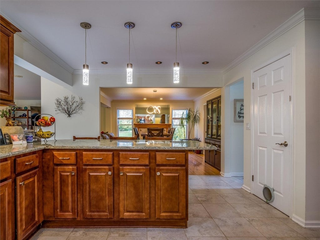 Kitchen corner with wooden worktop and … – License Images