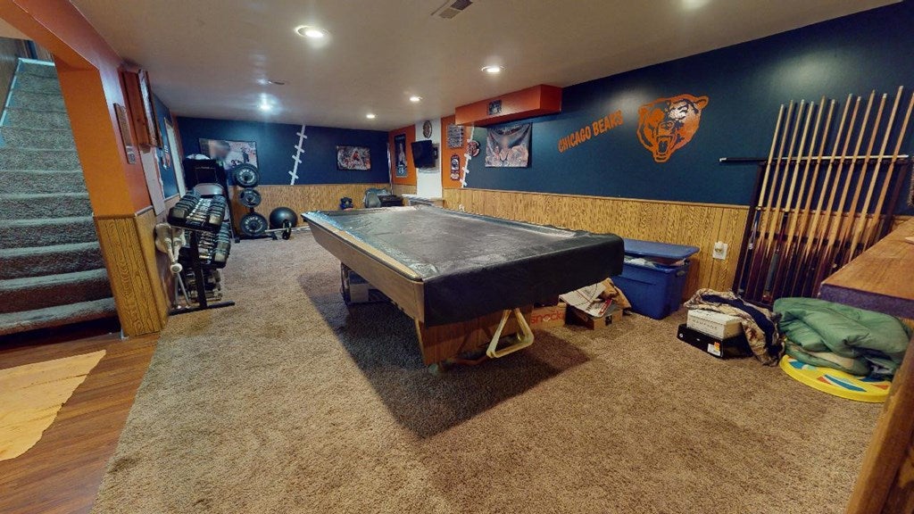 Chicago Bears Pool Balls with Numbers